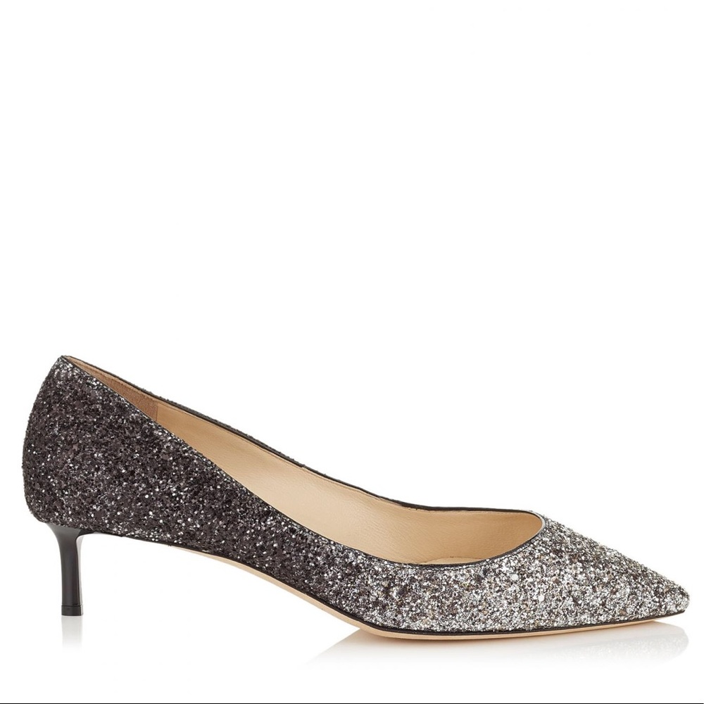 ♠️ NIB Jimmy Choo Romy 40 in Mocha/Black Glitter♠️